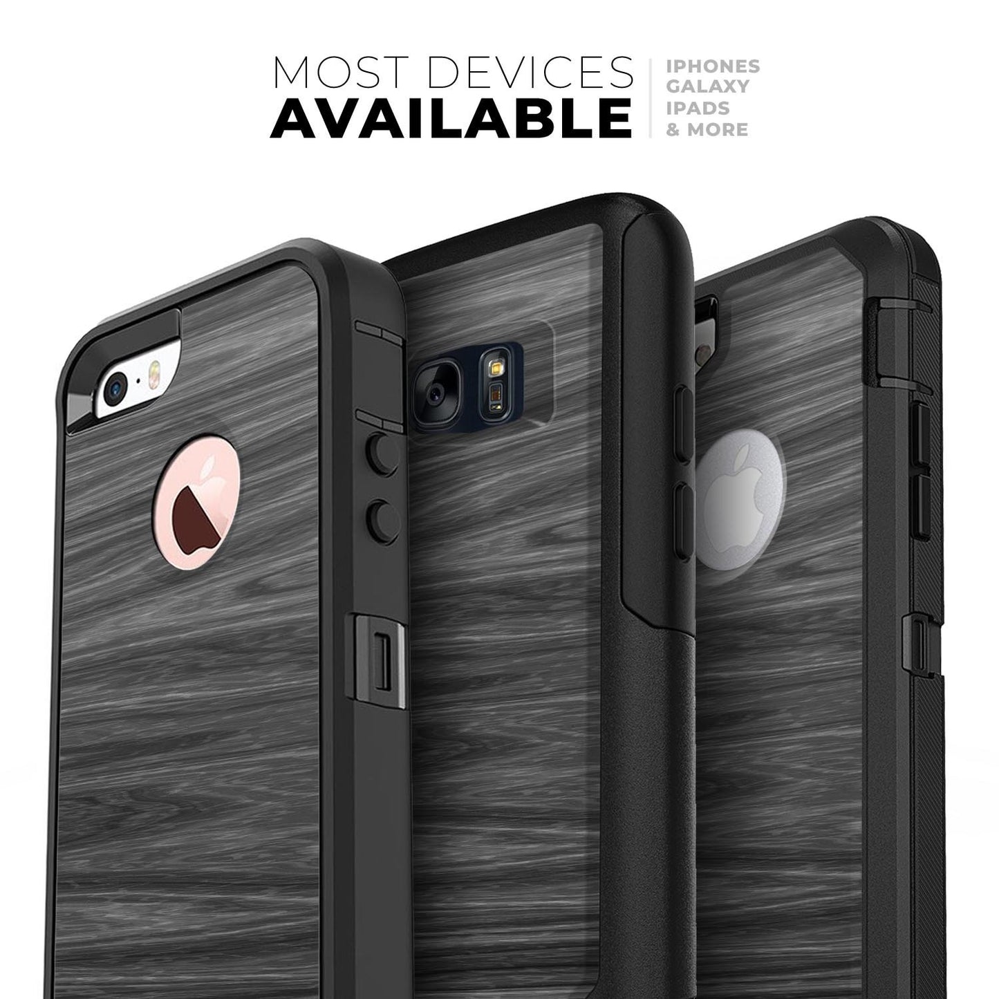 Dark Slate Wood - Skin Kit for the iPhone OtterBox Cases